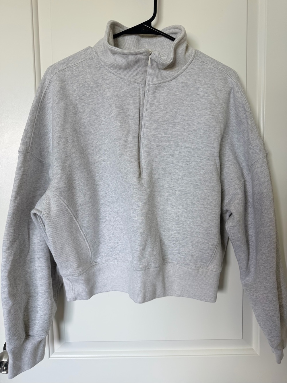 Abercrombie and Fitch Half Zip in Heather Grey